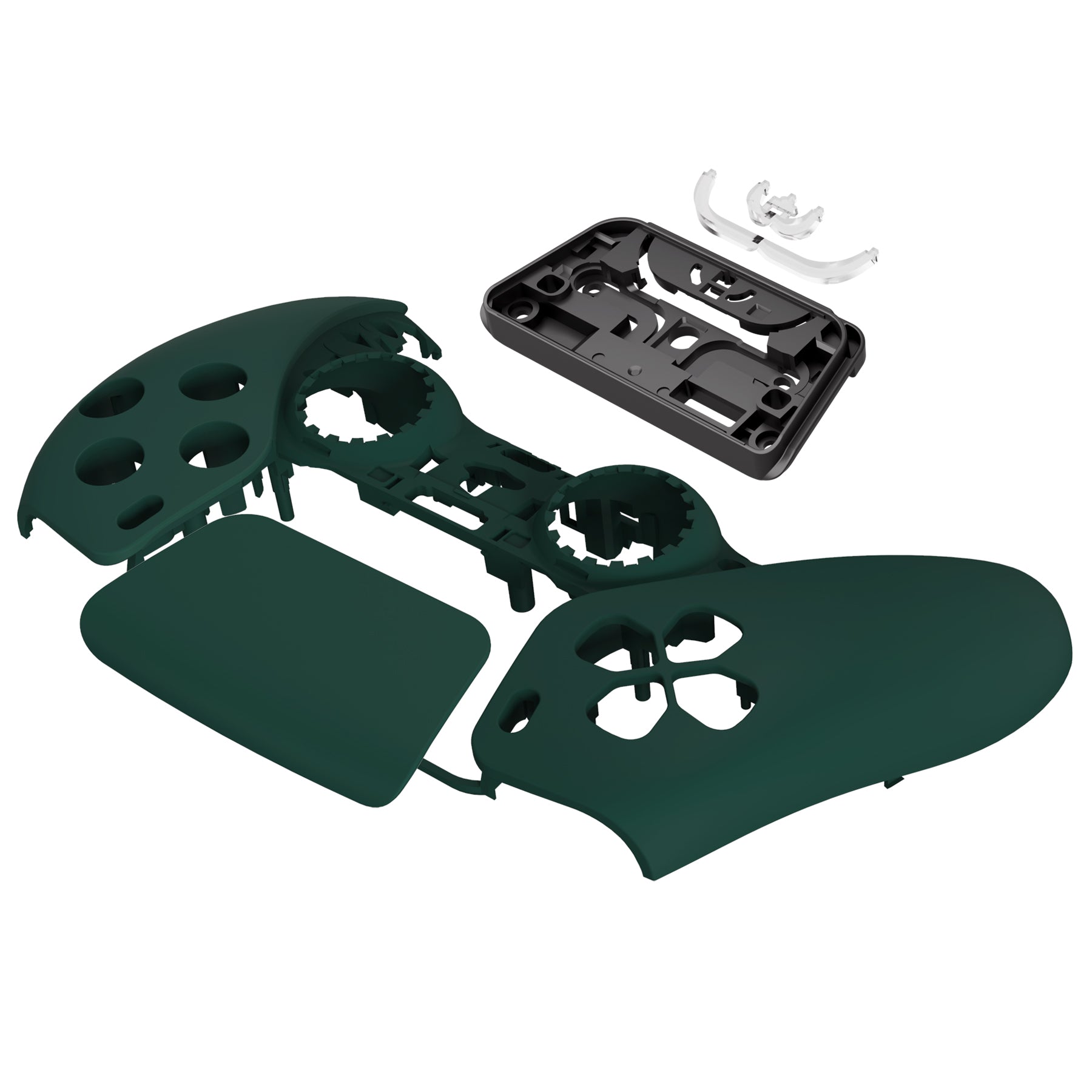 eXtremeRate Replacement Front Housing Shell with Touchpad Compatible with PS5 Controller BDM-010/020/030/040/050/060 - Racing Green eXtremeRate