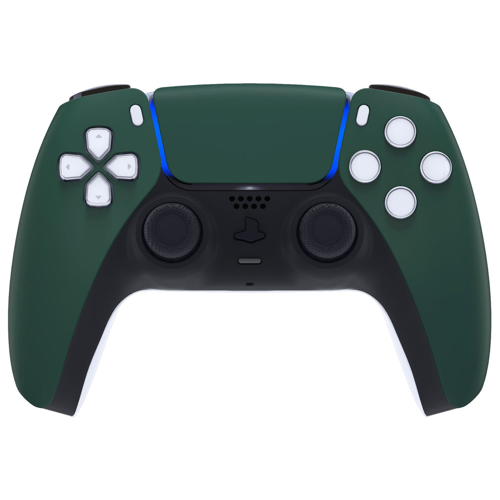 eXtremeRate Replacement Front Housing Shell with Touchpad Compatible with PS5 Controller BDM-010/020/030/040/050/060 - Racing Green eXtremeRate