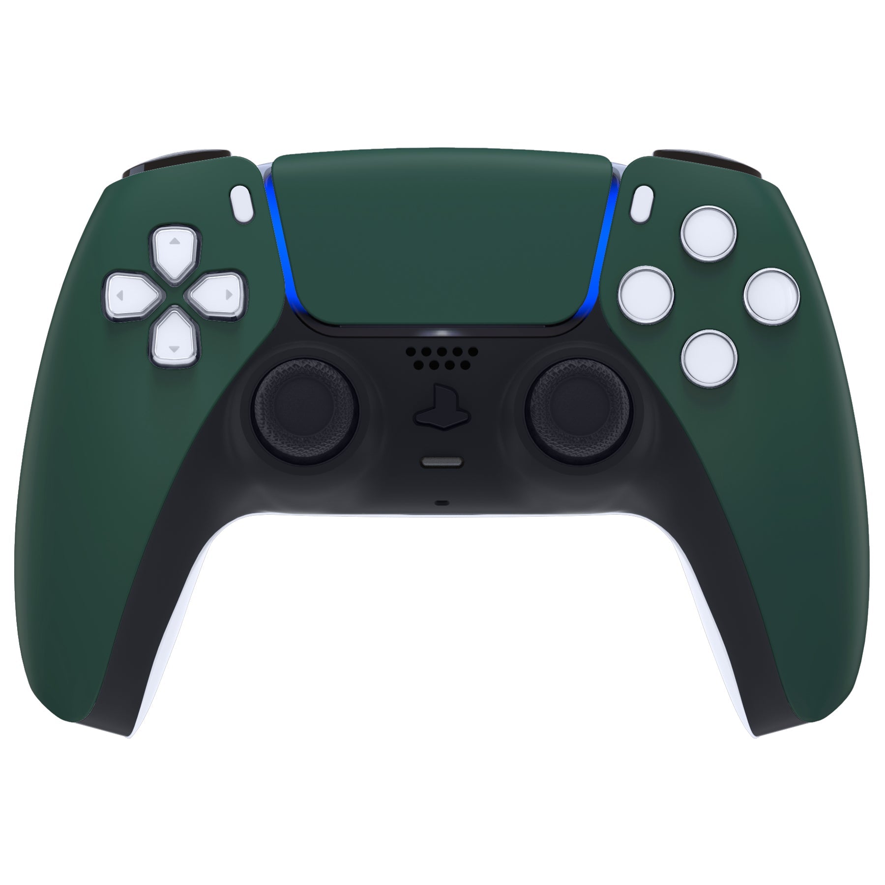 eXtremeRate Replacement Front Housing Shell with Touchpad Compatible with PS5 Controller BDM-010/020/030/040/050/060 - Racing Green eXtremeRate