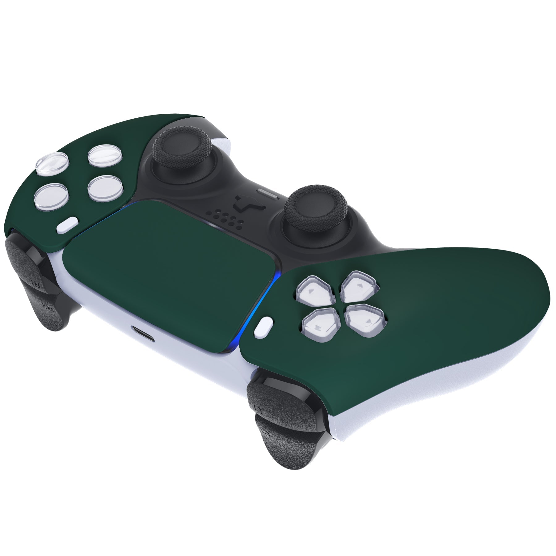 eXtremeRate Replacement Front Housing Shell with Touchpad Compatible with PS5 Controller BDM-010/020/030/040/050/060 - Racing Green eXtremeRate