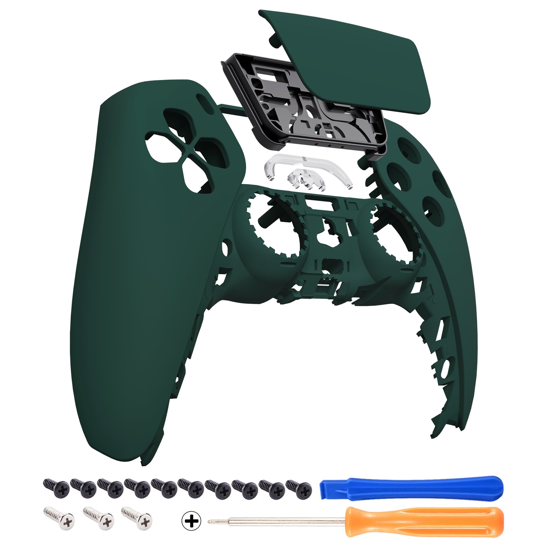eXtremeRate Replacement Front Housing Shell with Touchpad Compatible with PS5 Controller BDM-010/020/030/040/050/060 - Racing Green eXtremeRate