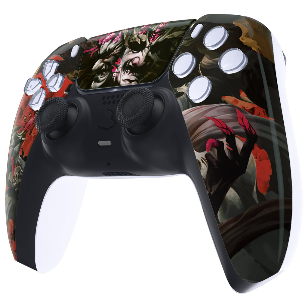 eXtremeRate Replacement Front Housing Shell with Touchpad Compatible with PS5 Controller BDM-010/020/030/040/050 - Rage of Asura eXtremeRate