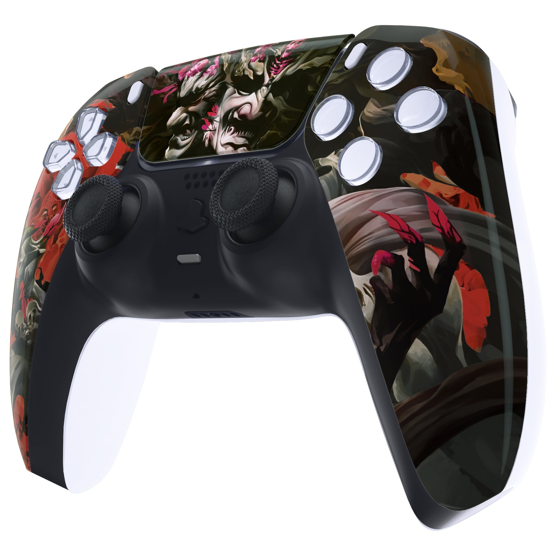 eXtremeRate Replacement Front Housing Shell with Touchpad Compatible with PS5 Controller BDM-010/020/030/040/050 - Rage of Asura eXtremeRate