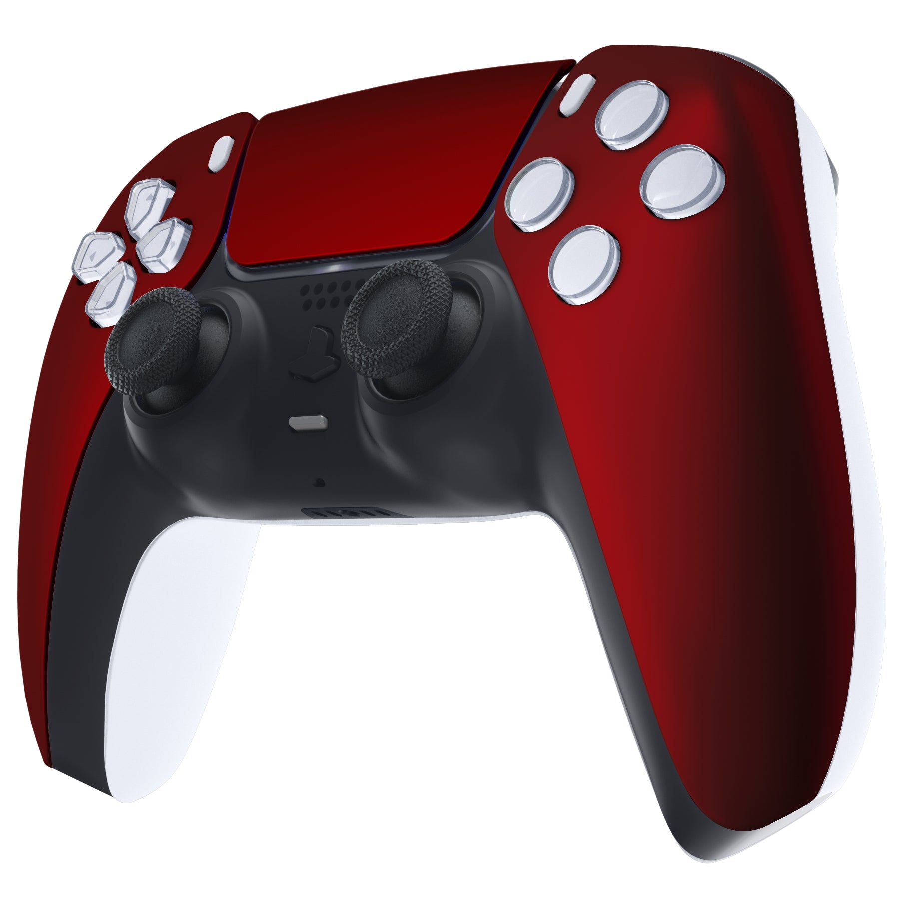 eXtremeRate Replacement Front Housing Shell with Touchpad Compatible with PS5 Controller BDM-010/020/030/040/050/060 - Scarlet Red eXtremeRate