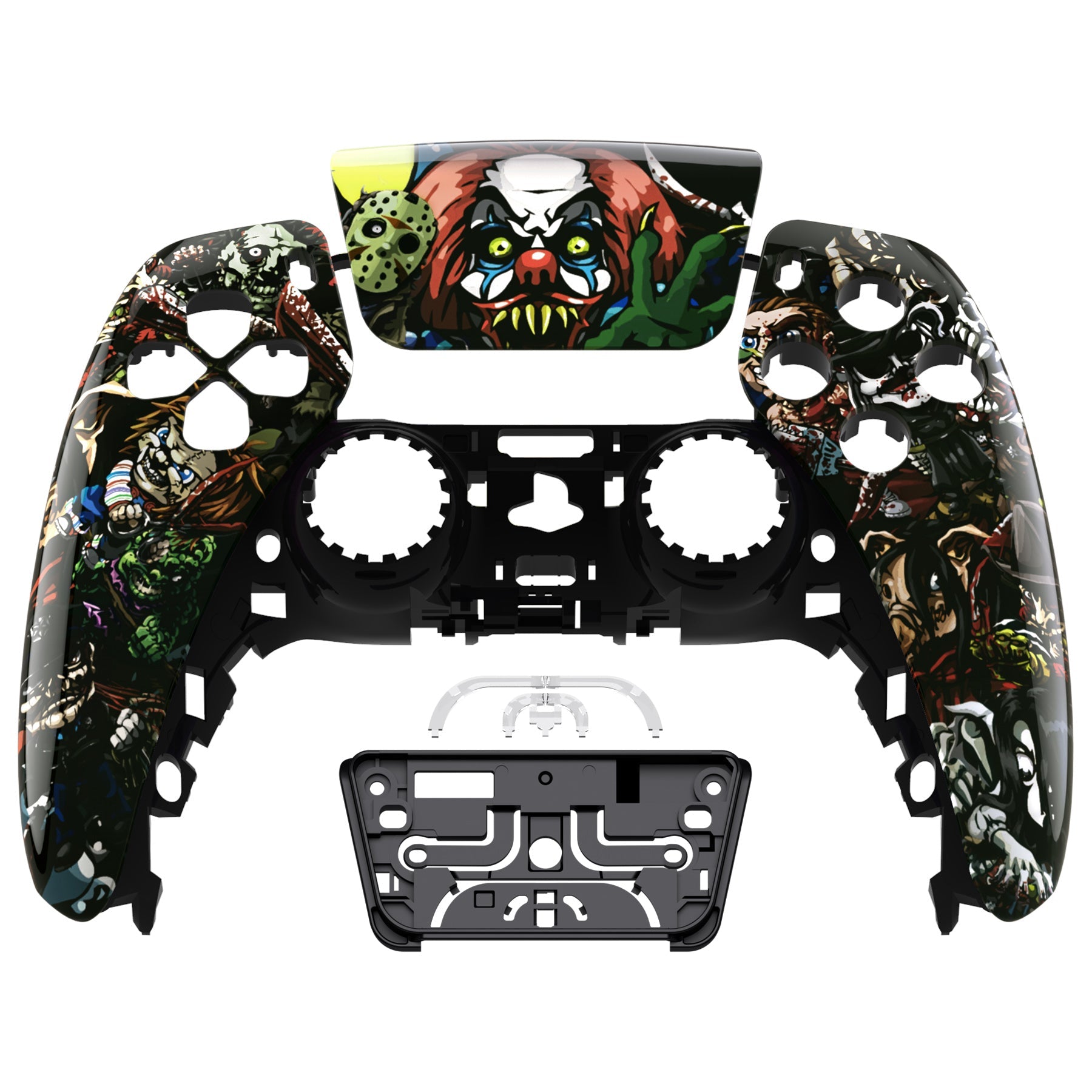 eXtremeRate Replacement Front Housing Shell with Touchpad Compatible with PS5 Controller BDM-010/020/030/040/050 - Scary Party eXtremeRate