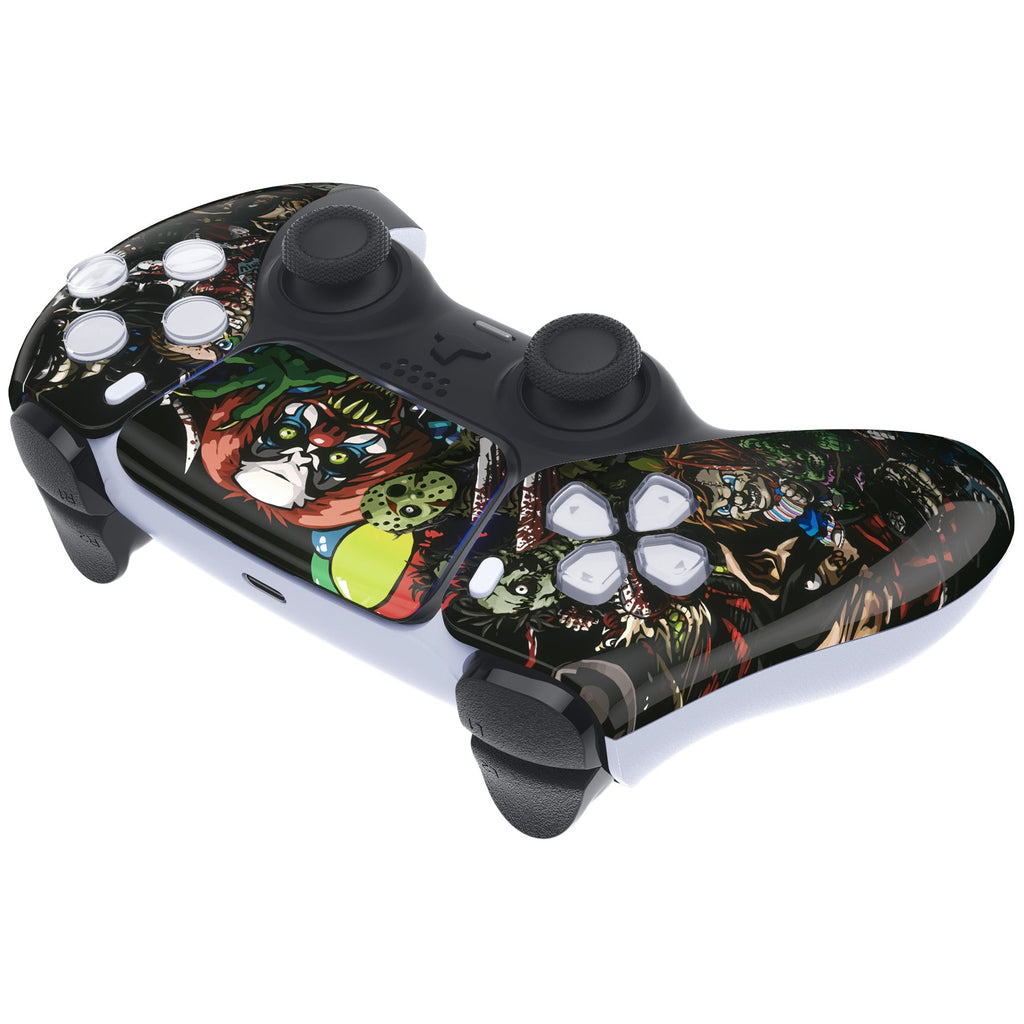 eXtremeRate Replacement Front Housing Shell with Touchpad Compatible with PS5 Controller BDM-010/020/030/040/050 - Scary Party eXtremeRate