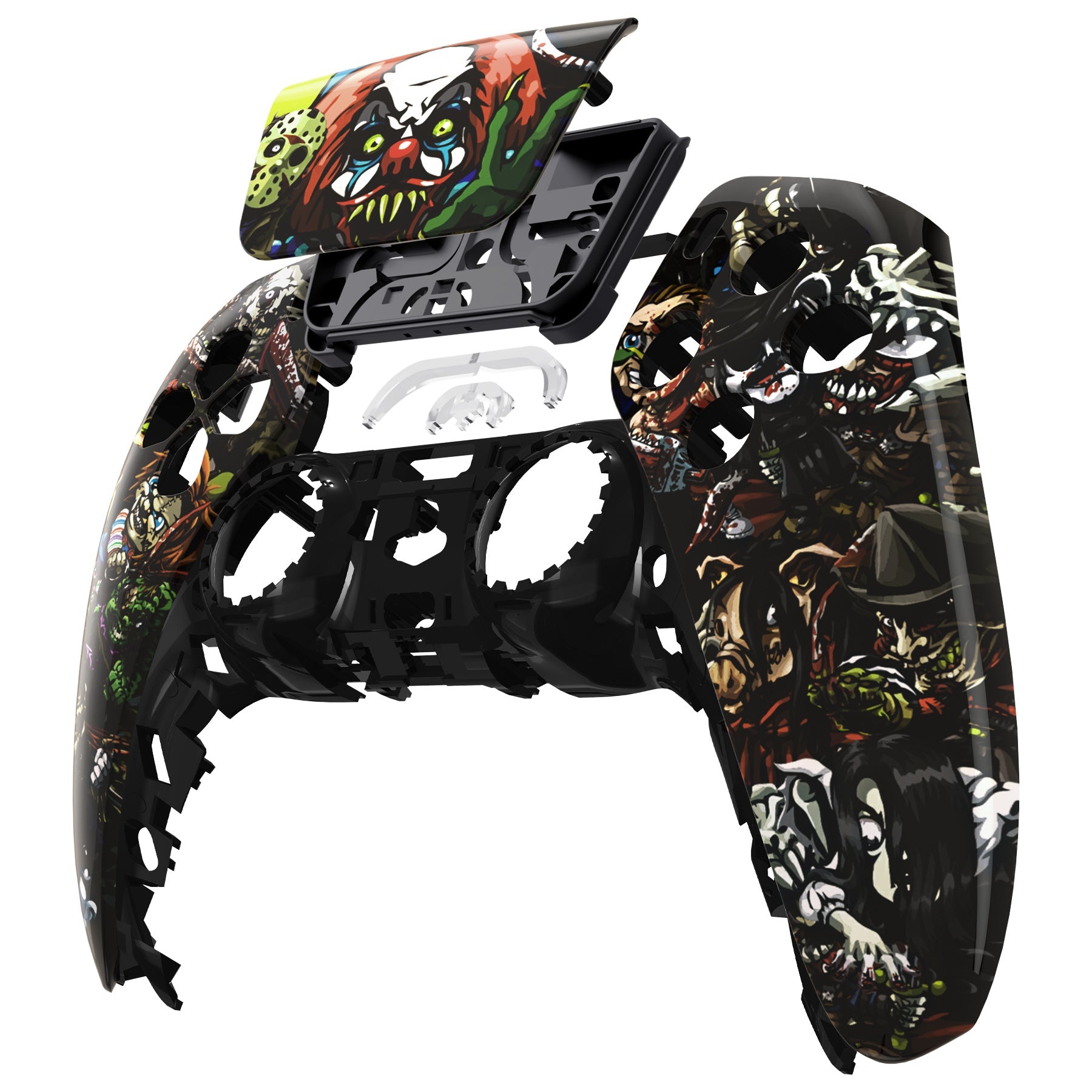 eXtremeRate Replacement Front Housing Shell with Touchpad Compatible with PS5 Controller BDM-010/020/030/040/050 - Scary Party eXtremeRate