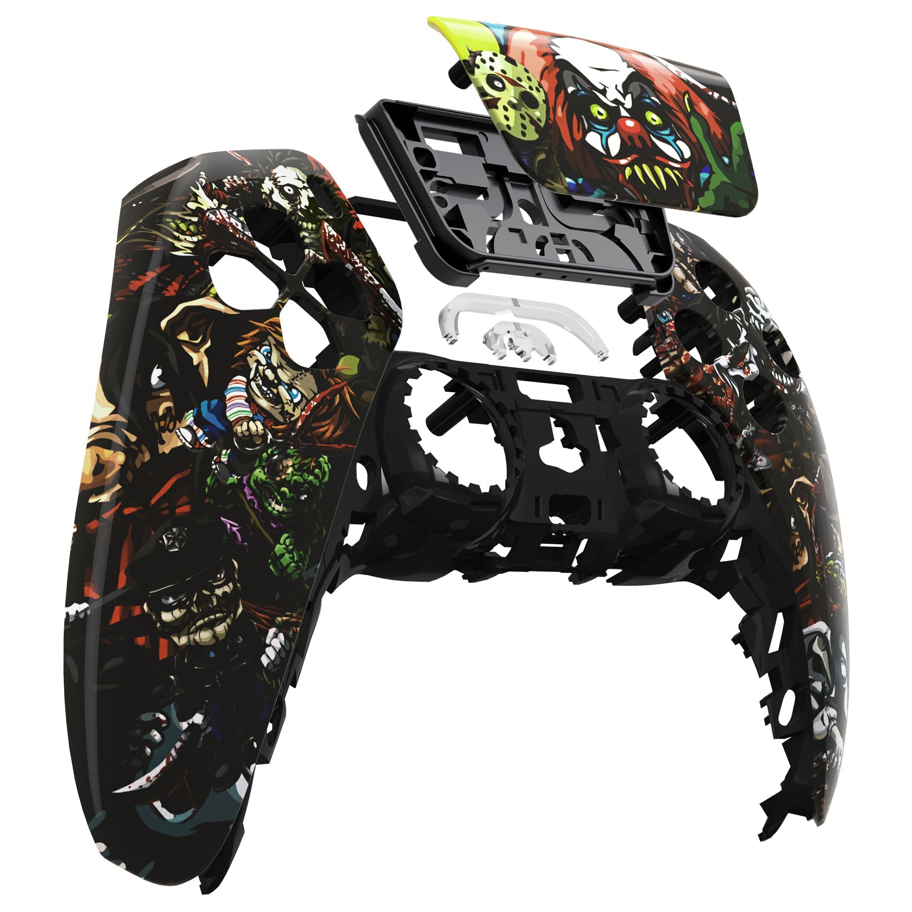 eXtremeRate Replacement Front Housing Shell with Touchpad Compatible with PS5 Controller BDM-010/020/030/040/050 - Scary Party eXtremeRate