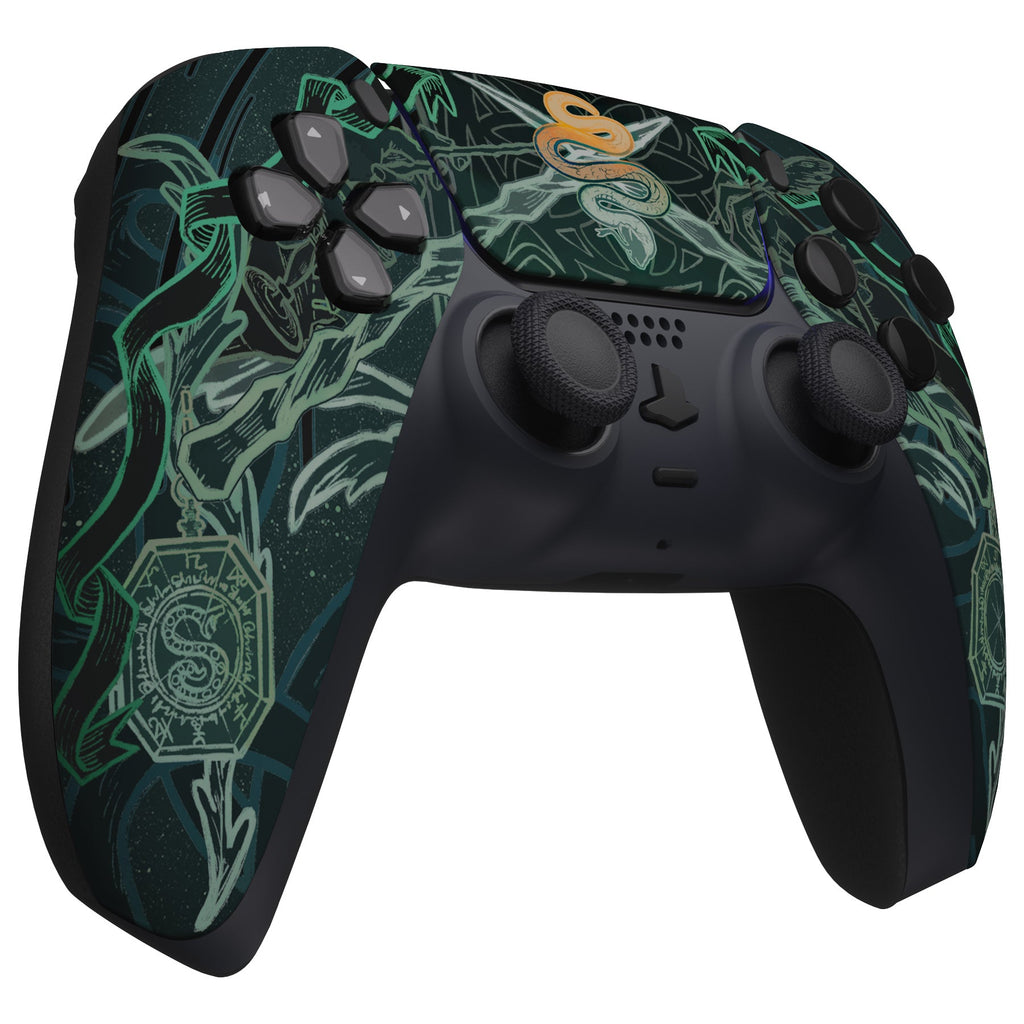 eXtremeRate Replacement Front Housing Shell with Touchpad Compatible with PS5 Controller BDM-010/020/030/040/050 - Serpent Totem eXtremeRate