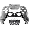 eXtremeRate Replacement Front Housing Shell with Touchpad Compatible with PS5 Controller BDM-010/020/030/040/050 - Silver Wave eXtremeRate
