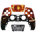 eXtremeRate Replacement Front Housing Shell with Touchpad Compatible with PS5 Controller BDM-010/020/030/040/050 - The Great Flaming Overlord eXtremeRate