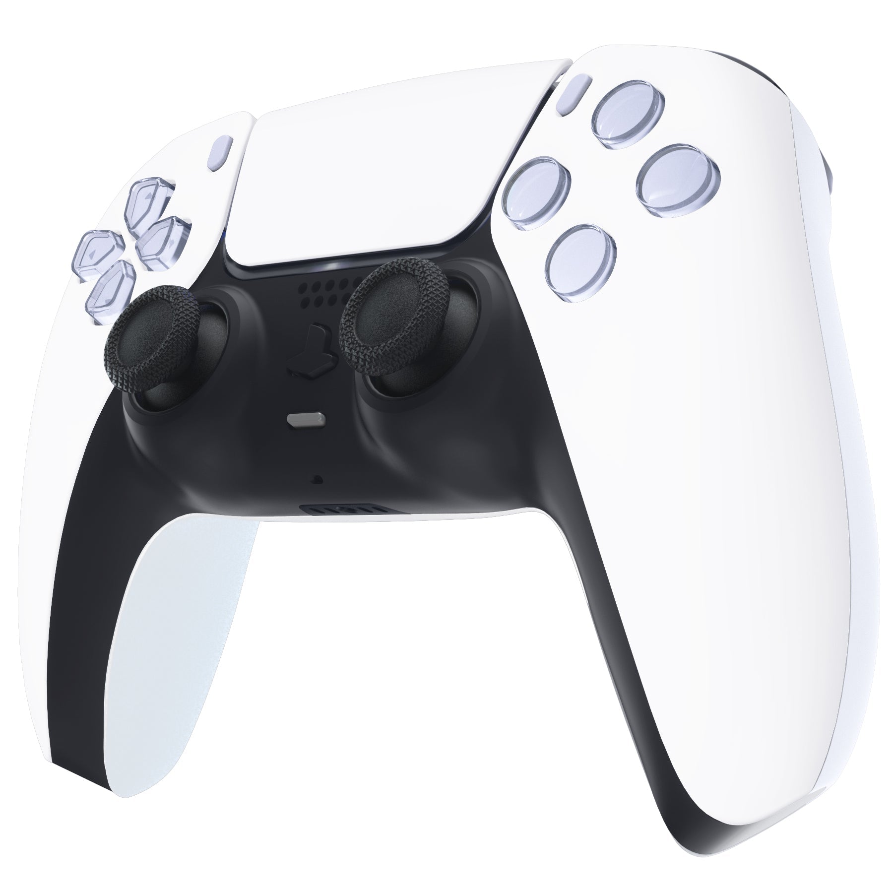 eXtremeRate Replacement Front Housing Shell with Touchpad Compatible with PS5 Controller BDM-010/020/030/040/050/060 - White eXtremeRate