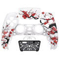 eXtremeRate Replacement Front Housing Shell with Touchpad Compatible with PS5 Controller BDM-010/020/030/040/050/060 - Winter Blossom eXtremeRate