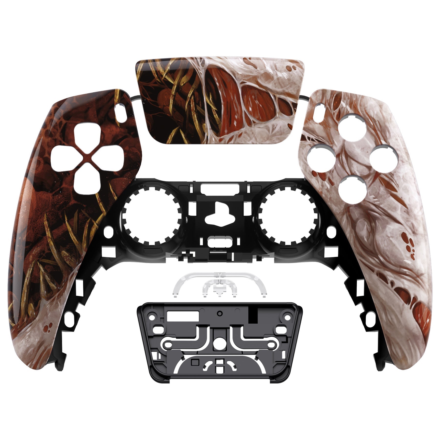 eXtremeRate Replacement Front Housing Shell with Touchpad Compatible with PS5 Controller BDM-010/020/030/040/050 - Xeno Species eXtremeRate