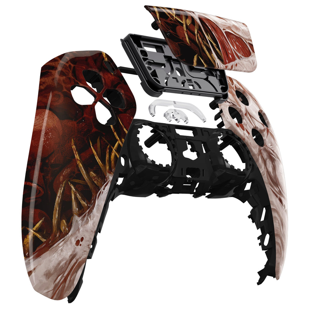 eXtremeRate Replacement Front Housing Shell with Touchpad Compatible with PS5 Controller BDM-010/020/030/040/050 - Xeno Species eXtremeRate