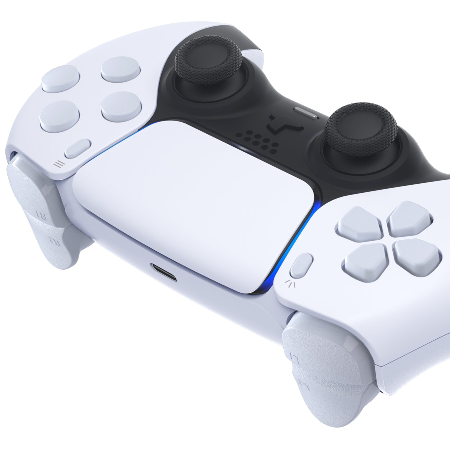 eXtremeRate Replacement Full Set Buttons Compatible with PS5 Controller BDM-030/040/050/060 - Original White eXtremeRate