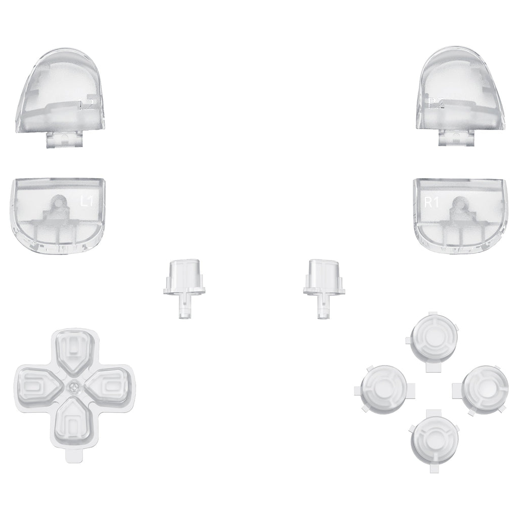 eXtremeRate Replacement Full Set Buttons Compatible with PS5 Controller BDM-030/040/050/060 - Glow in Dark - Green eXtremeRate