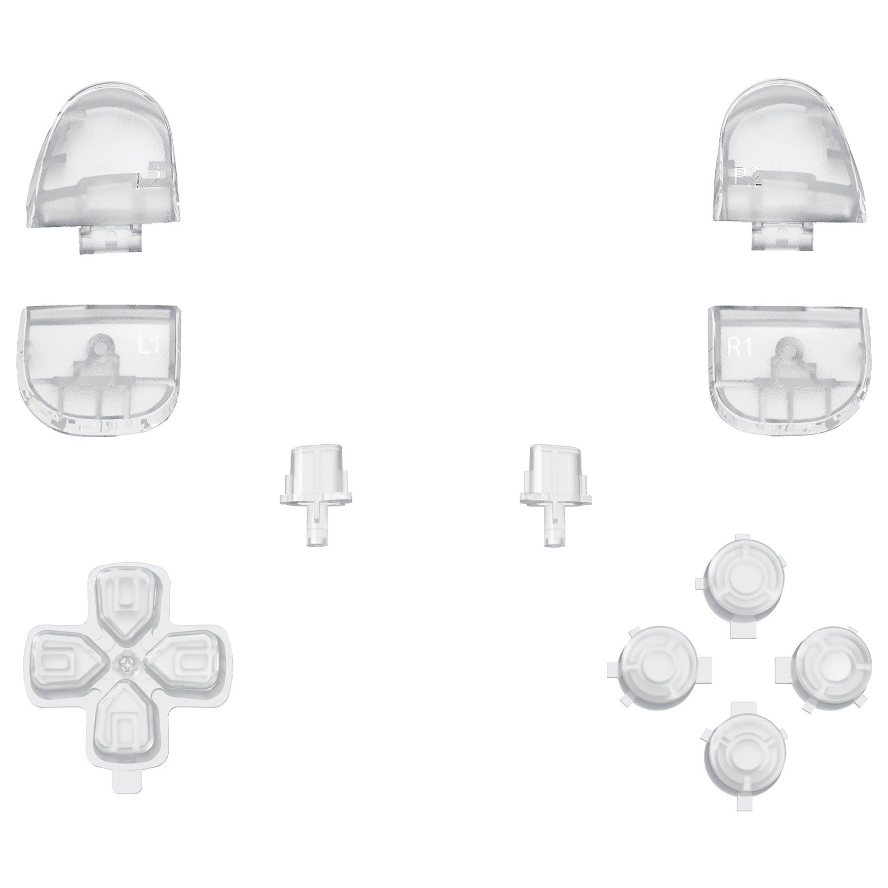 eXtremeRate Replacement Full Set Buttons Compatible with PS5 Controller BDM-030/040/050/060 - Glow in Dark - Green eXtremeRate
