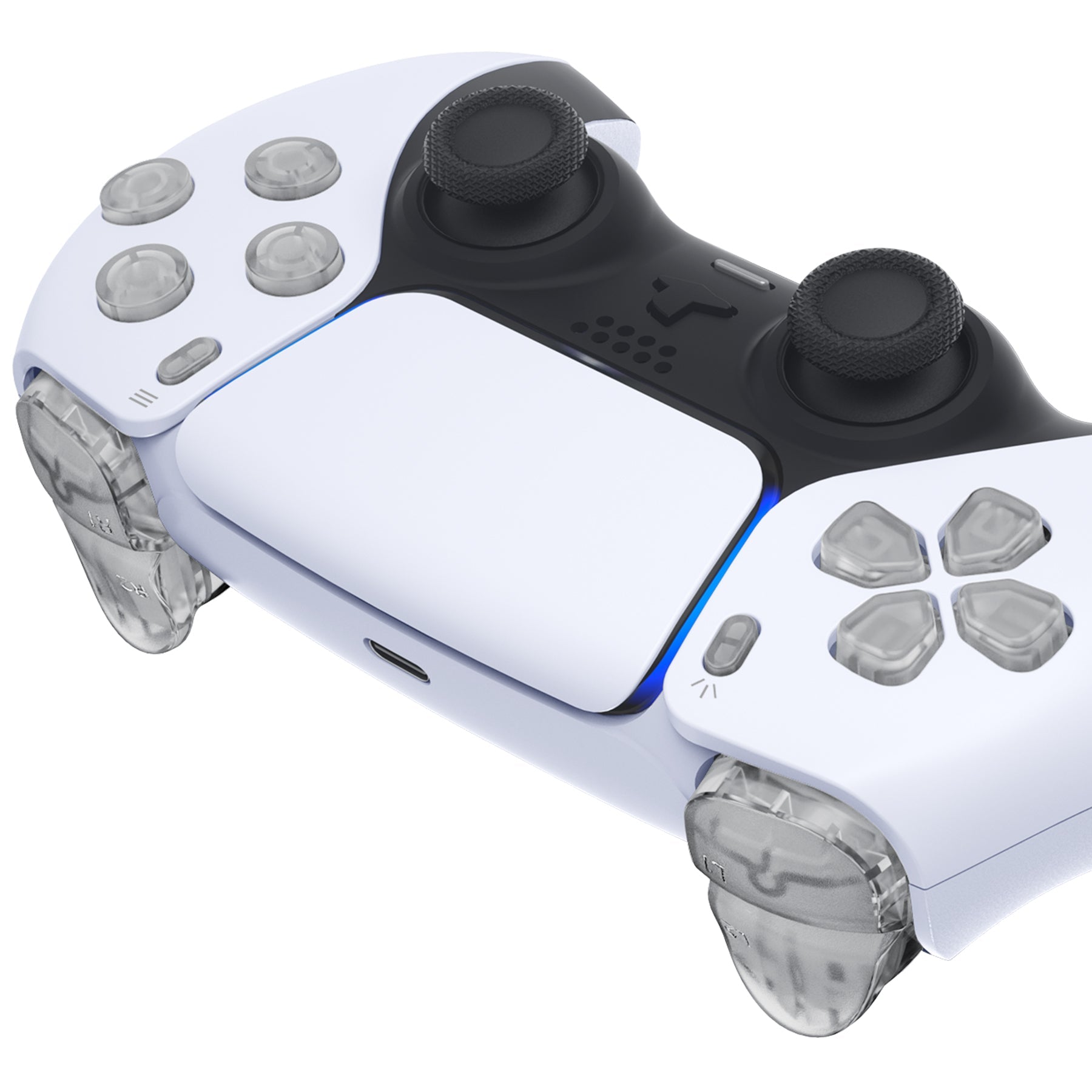 eXtremeRate Replacement Full Set Buttons Compatible with PS5 Controller BDM-030/040/050/060 - Glow in Dark - Green eXtremeRate