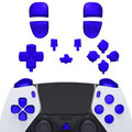 eXtremeRate Replacement Full Set Buttons Compatible with PS5 Edge Controller - Chrome Blue eXtremeRate
