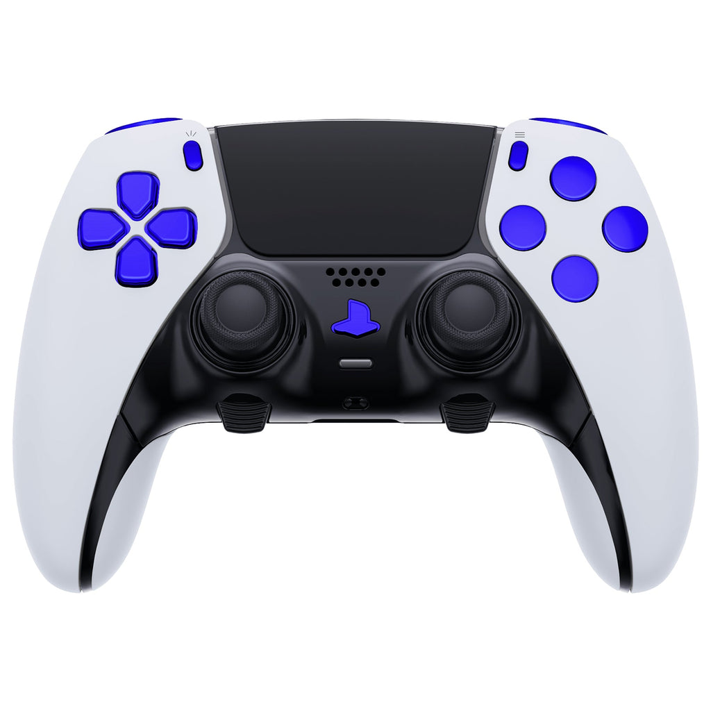 eXtremeRate Replacement Full Set Buttons Compatible with PS5 Edge Controller - Chrome Blue eXtremeRate