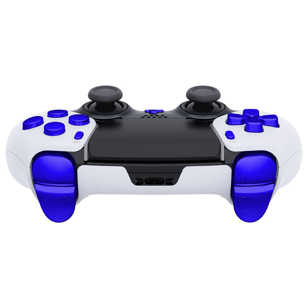 eXtremeRate Replacement Full Set Buttons Compatible with PS5 Edge Controller - Chrome Blue eXtremeRate