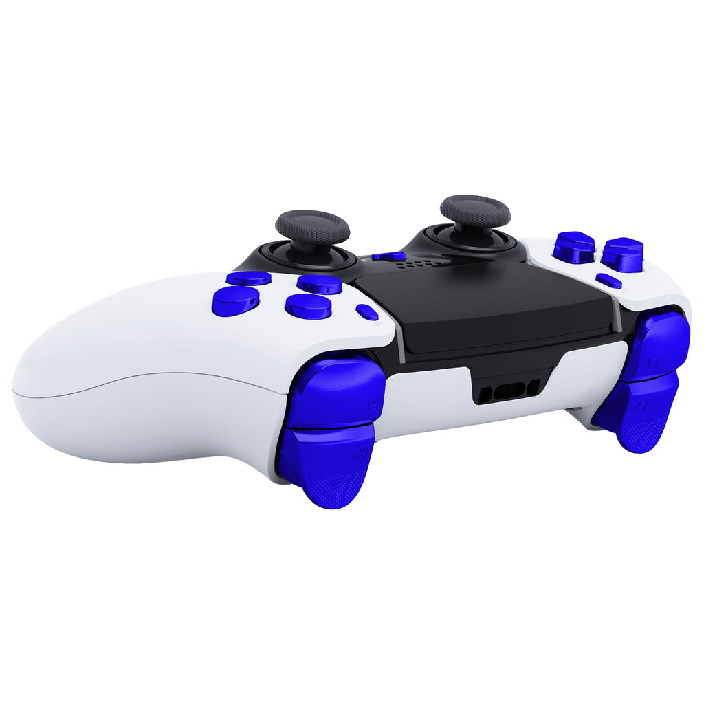 eXtremeRate Replacement Full Set Buttons Compatible with PS5 Edge Controller - Chrome Blue eXtremeRate