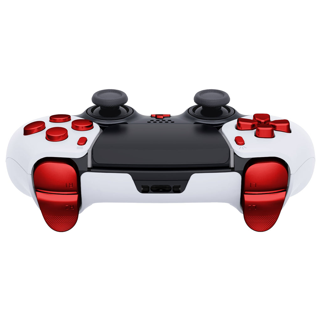 eXtremeRate Replacement Full Set Buttons Compatible with PS5 Edge Controller - Chrome Red eXtremeRate