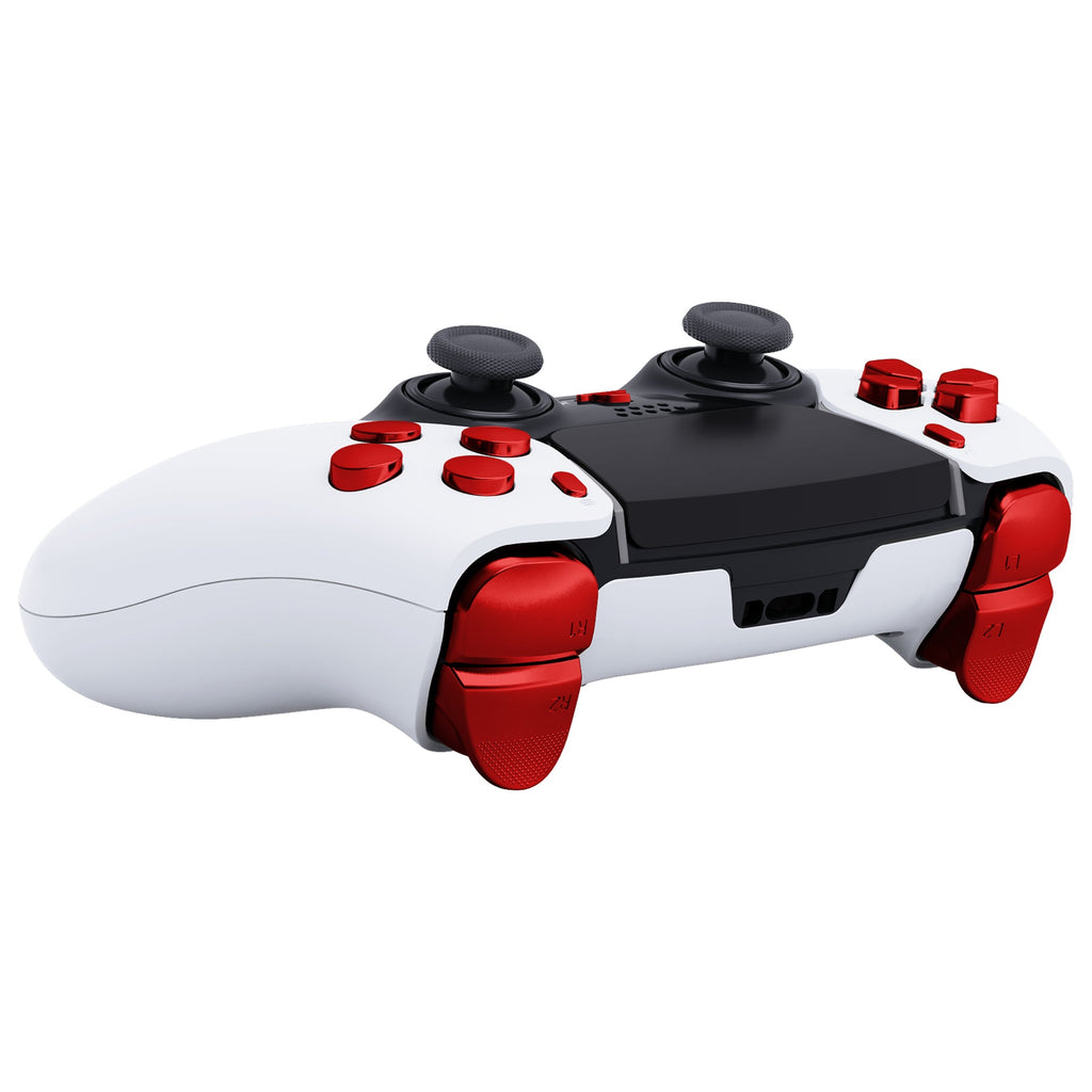 eXtremeRate Replacement Full Set Buttons Compatible with PS5 Edge Controller - Chrome Red eXtremeRate