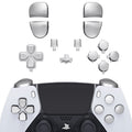 eXtremeRate Replacement Full Set Buttons Compatible with PS5 Edge Controller - Chrome Silver eXtremeRate