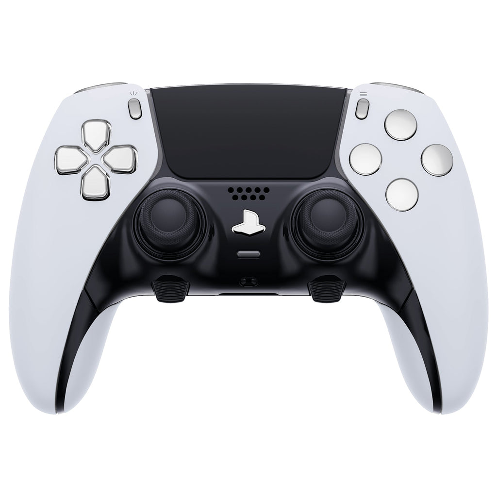 eXtremeRate Replacement Full Set Buttons Compatible with PS5 Edge Controller - Chrome Silver eXtremeRate