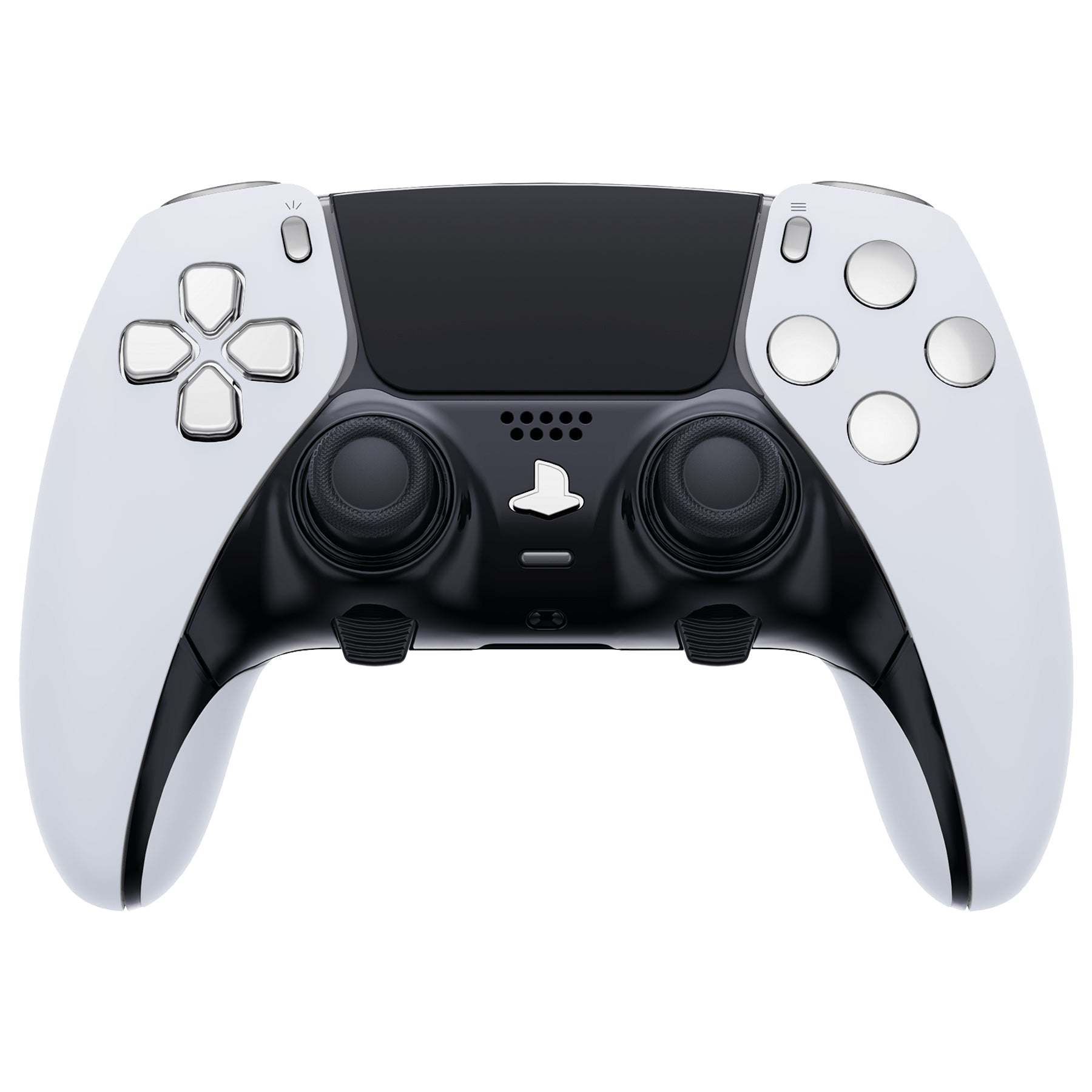 eXtremeRate Replacement Full Set Buttons Compatible with PS5 Edge Controller - Chrome Silver eXtremeRate