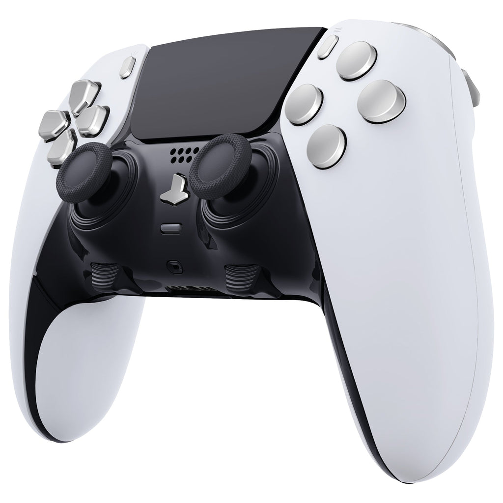 eXtremeRate Replacement Full Set Buttons Compatible with PS5 Edge Controller - Chrome Silver eXtremeRate