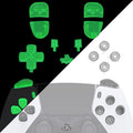 eXtremeRate Replacement Full Set Buttons Compatible with PS5 Edge Controller - Glow in Dark - Green eXtremeRate