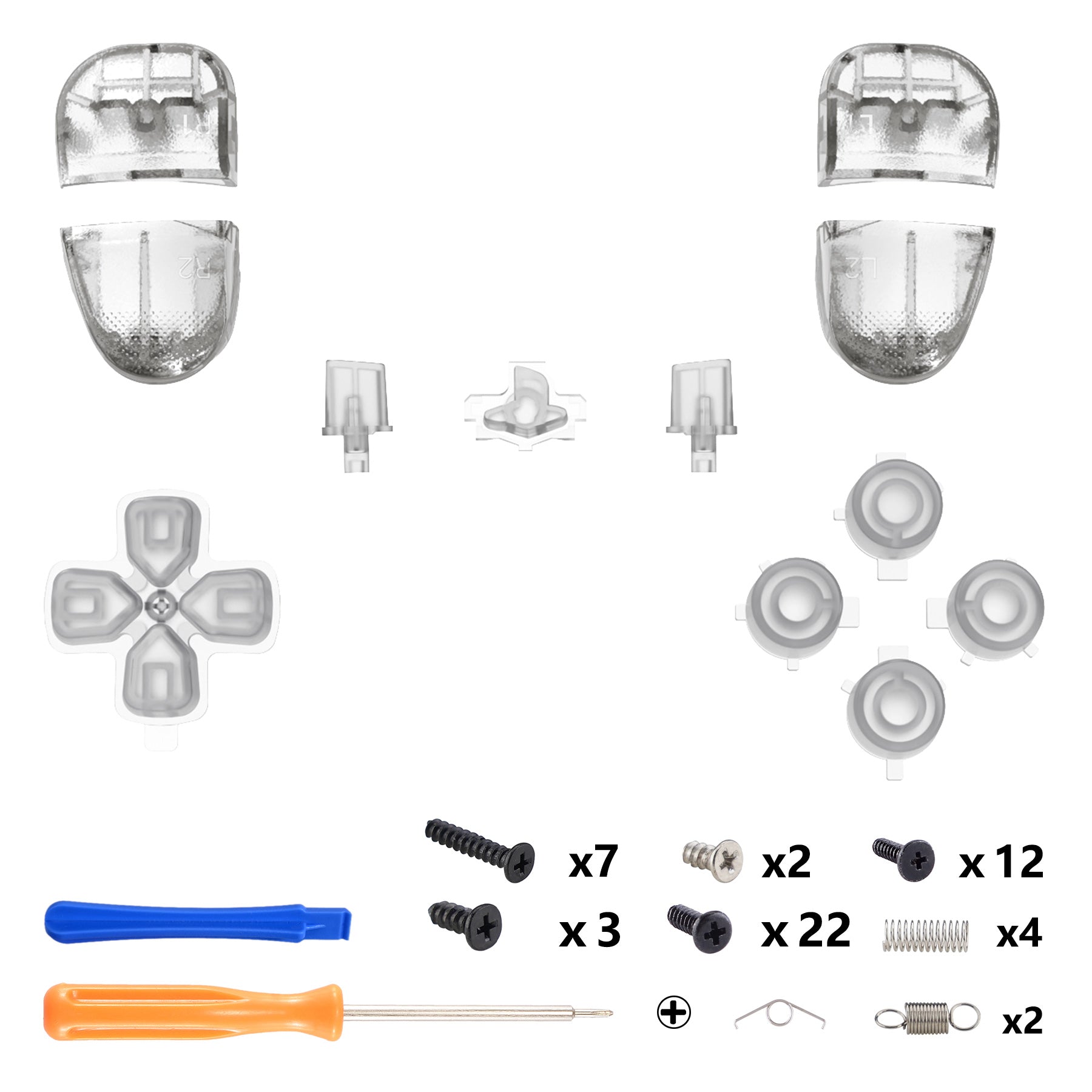 eXtremeRate Replacement Full Set Buttons Compatible with PS5 Edge Controller - Glow in Dark - Green eXtremeRate