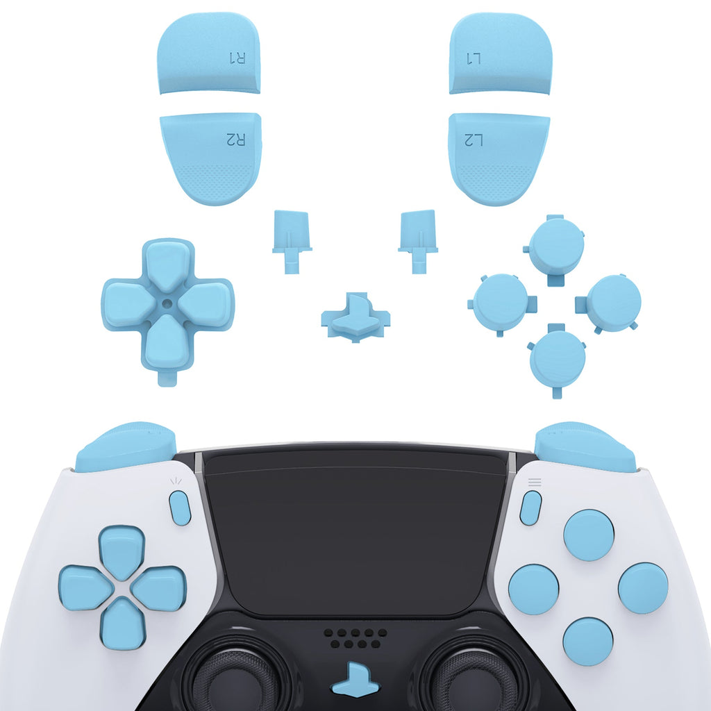 eXtremeRate Replacement Full Set Buttons Compatible with PS5 Edge Controller - Heaven Blue eXtremeRate