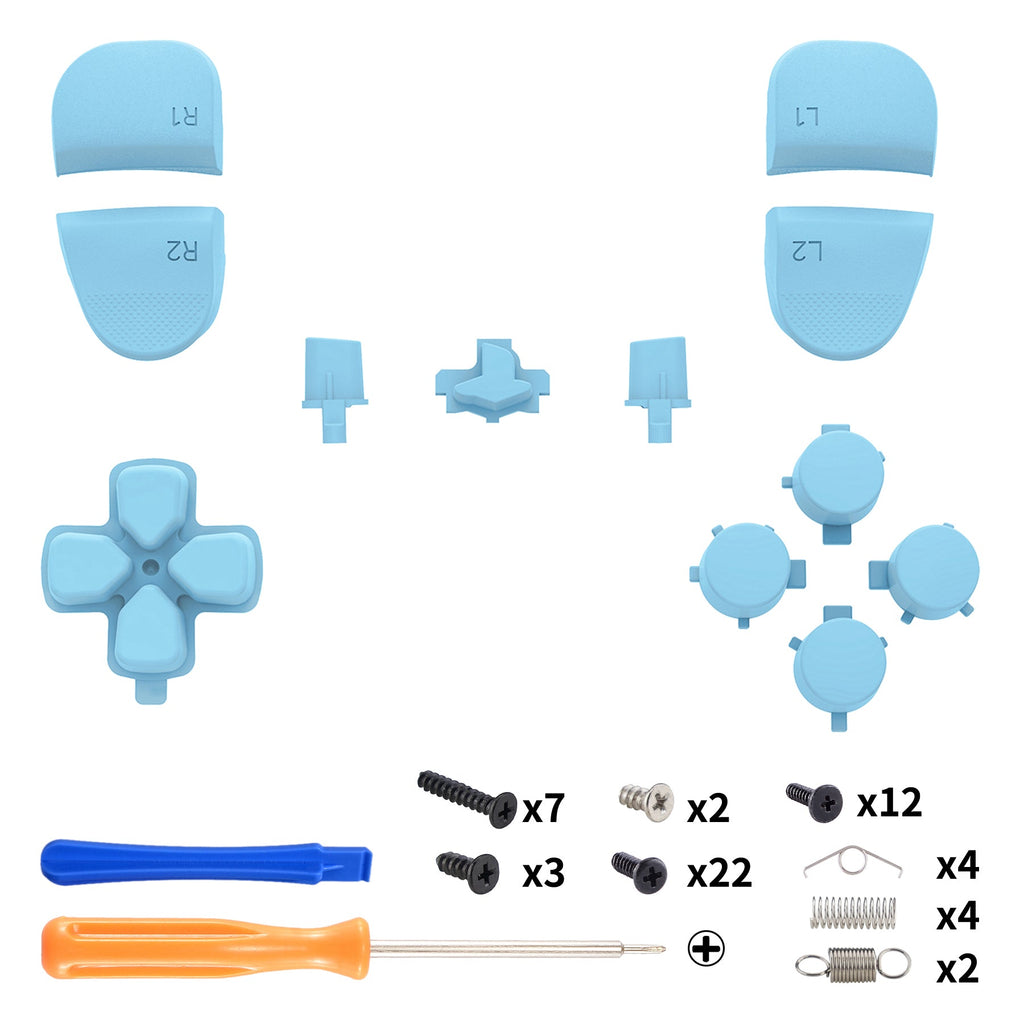 eXtremeRate Replacement Full Set Buttons Compatible with PS5 Edge Controller - Heaven Blue eXtremeRate