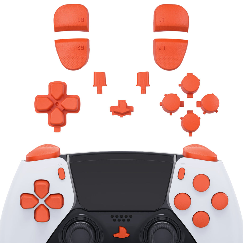 eXtremeRate Replacement Full Set Buttons Compatible with PS5 Edge Controller - Orange eXtremeRate
