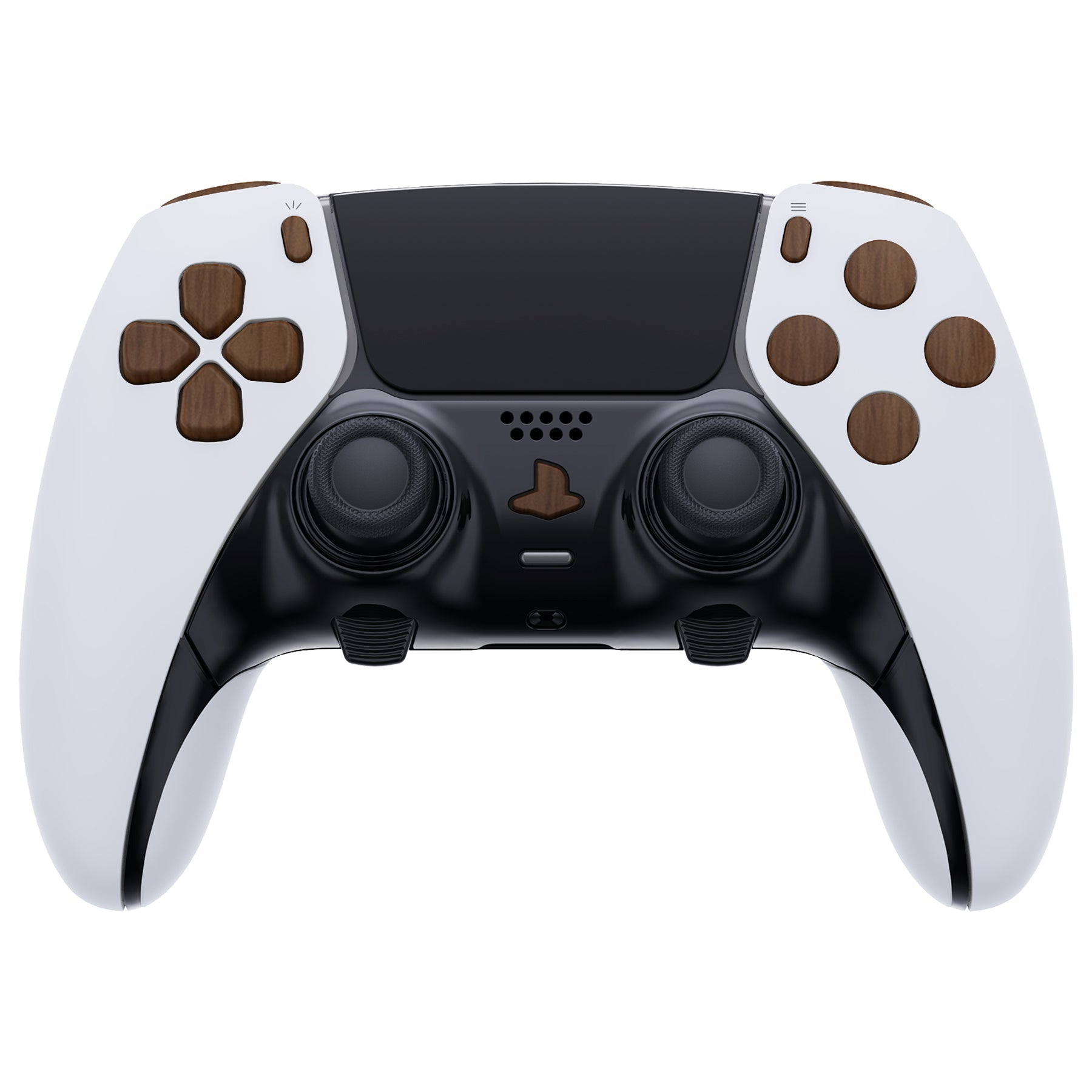 eXtremeRate Replacement Full Set Buttons Compatible with PS5 Edge Controller - Wood Grain eXtremeRate