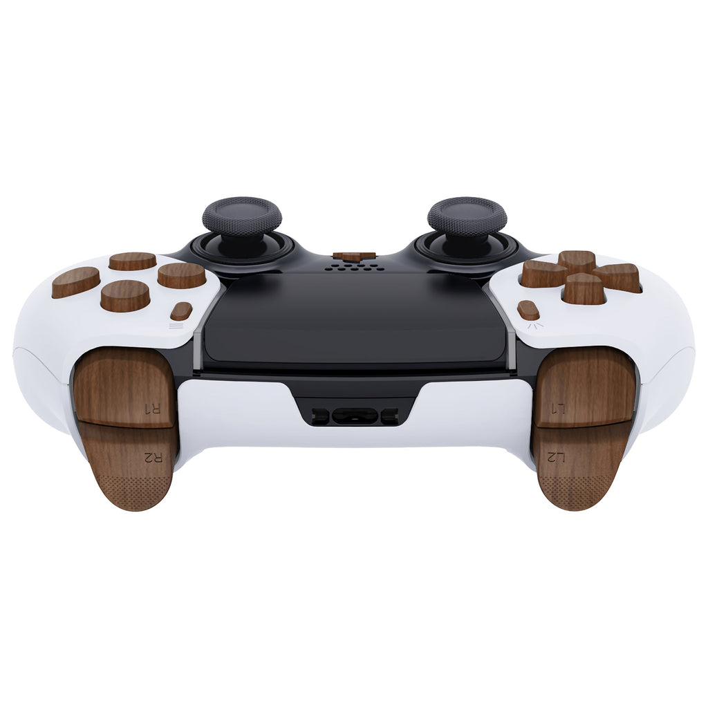 eXtremeRate Replacement Full Set Buttons Compatible with PS5 Edge Controller - Wood Grain eXtremeRate