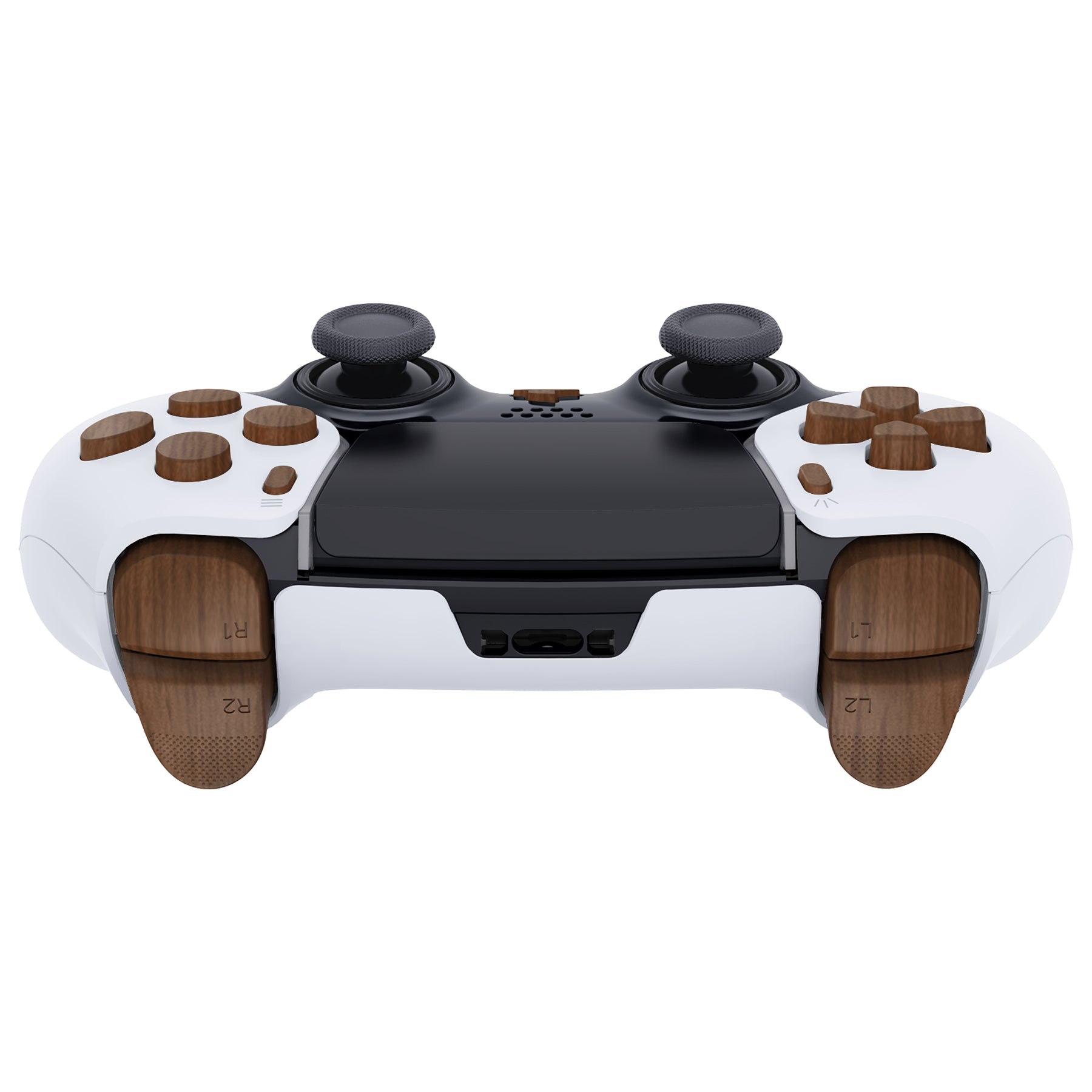 eXtremeRate Replacement Full Set Buttons Compatible with PS5 Edge Controller - Wood Grain eXtremeRate