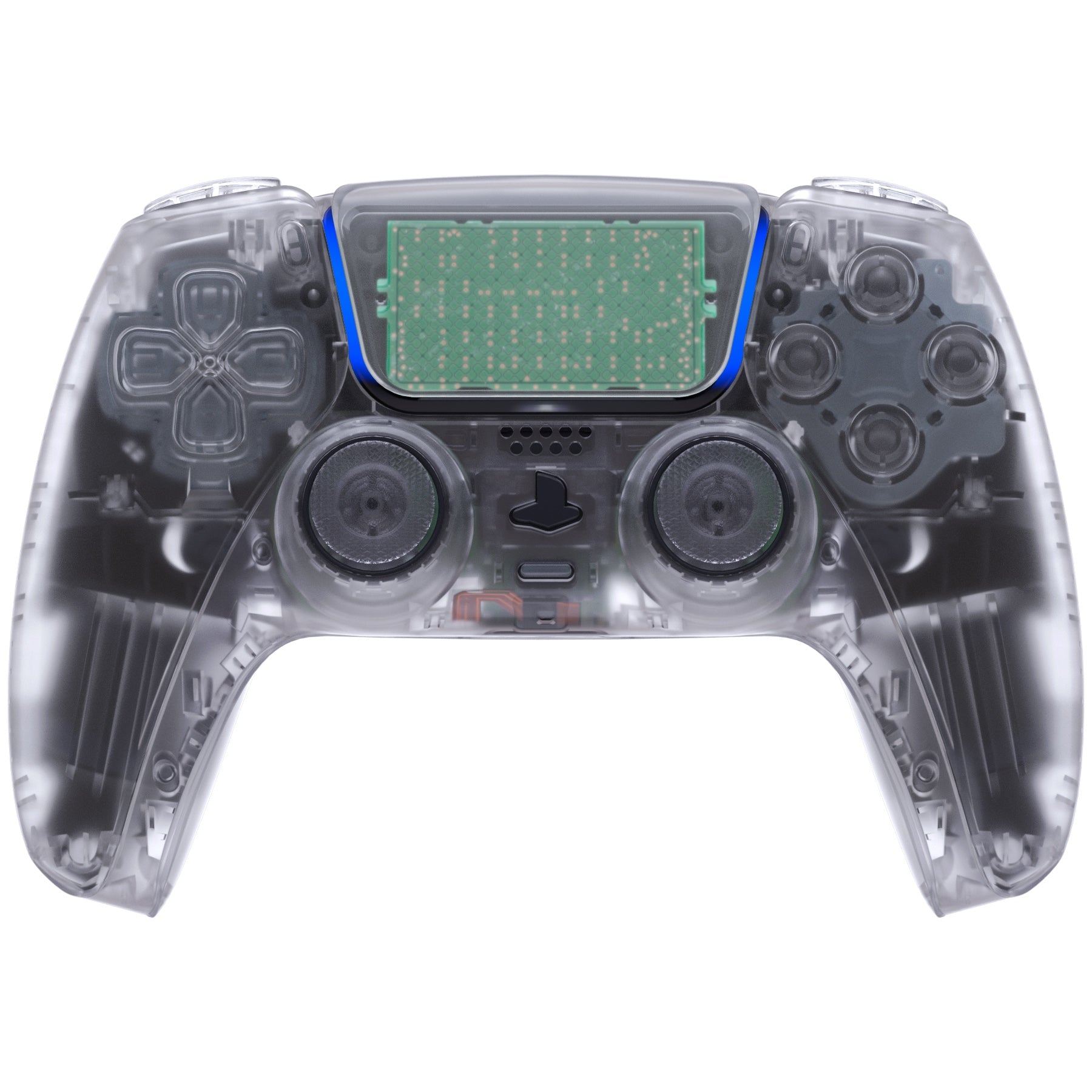 eXtremeRate Replacement Full Set Shells with Buttons Compatible with PS5 Controller BDM-010/020 - Clear eXtremeRate
