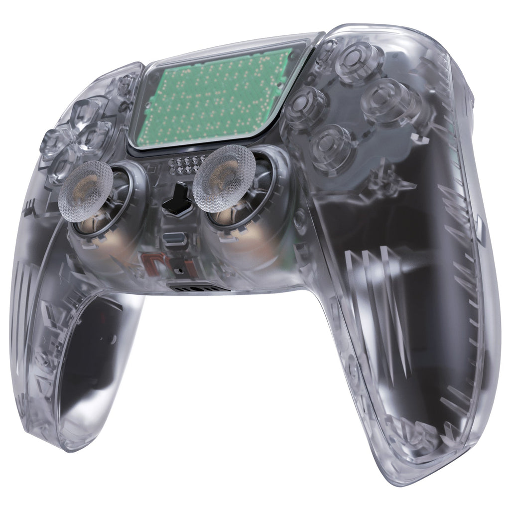 eXtremeRate Replacement Full Set Shells with Buttons Compatible with PS5 Controller BDM-010/020 - Clear eXtremeRate