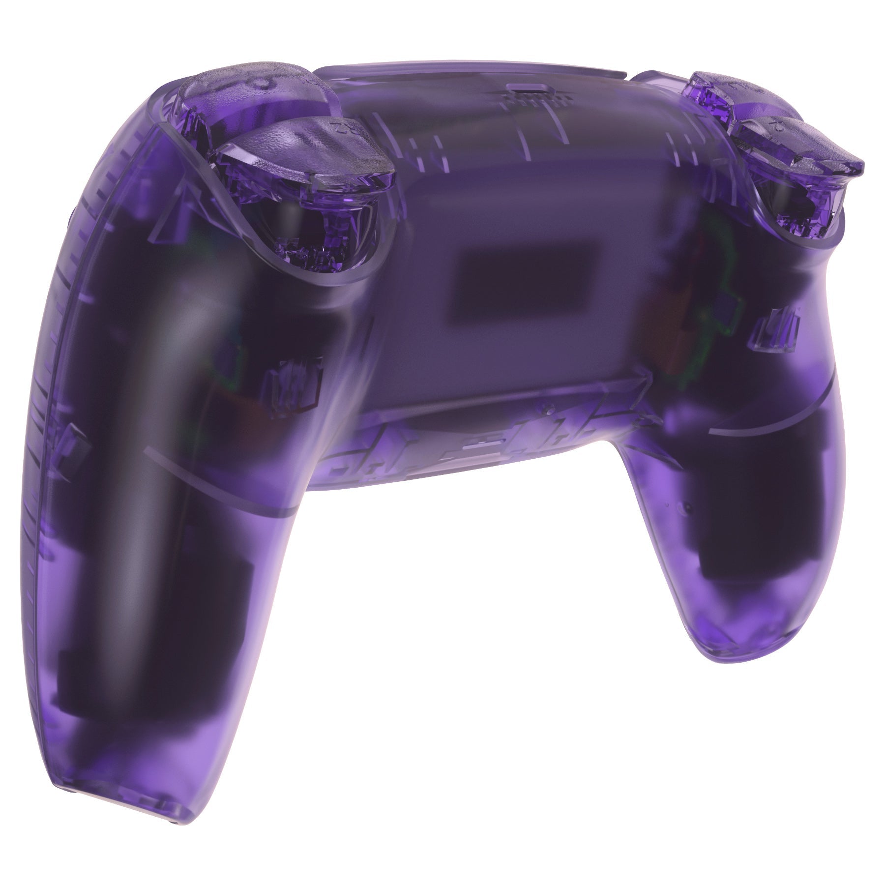 eXtremeRate Replacement Full Set Shells with Buttons Compatible with PS5 Controller BDM-010/020 - Clear Atomic Purple eXtremeRate