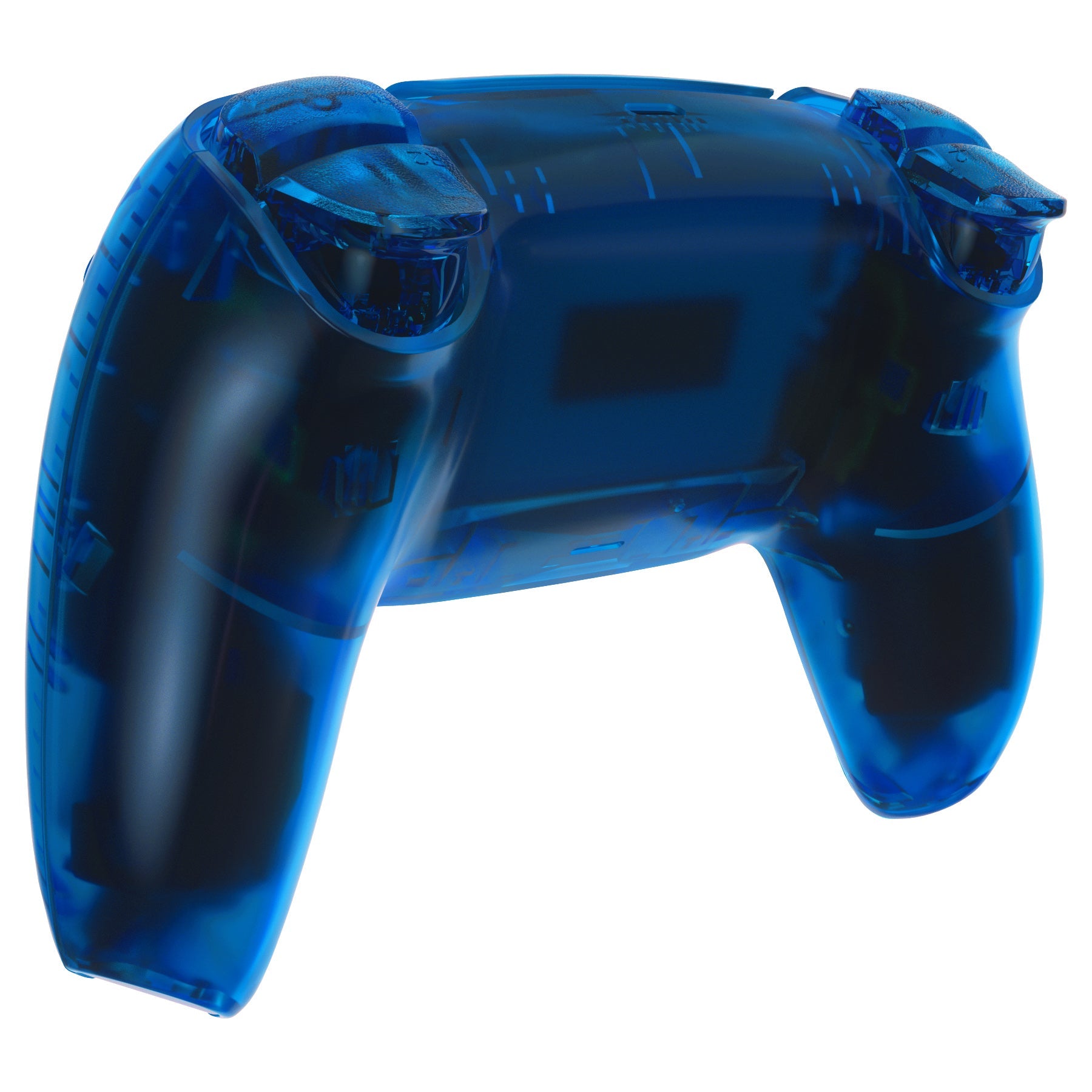 eXtremeRate Replacement Full Set Shells with Buttons Compatible with PS5 Controller BDM-010/020 - Clear Blue eXtremeRate