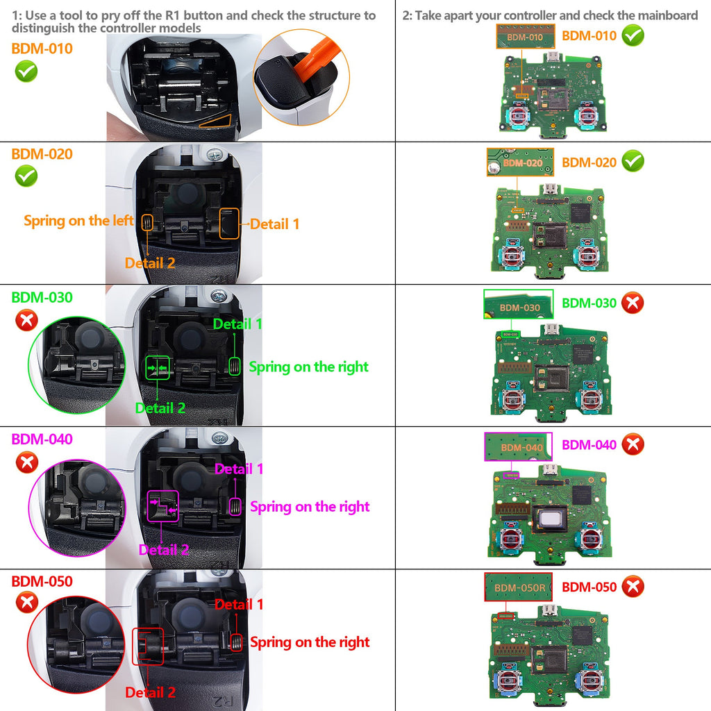 eXtremeRate Replacement Full Set Shells with Buttons Compatible with PS5 Controller BDM-010/020 - Clear Green eXtremeRate