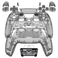 eXtremeRate Replacement Full Set Shells with Buttons Compatible with PS5 Controller BDM-030/040/050/060 - Clear Black eXtremeRate
