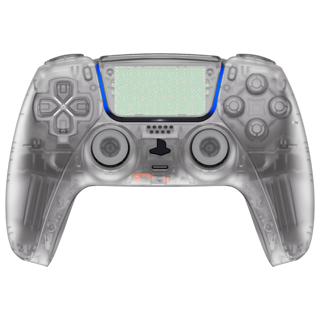 eXtremeRate Replacement Full Set Shells with Buttons Compatible with PS5 Controller BDM-030/040/050 - Glow in Dark - Green eXtremeRate