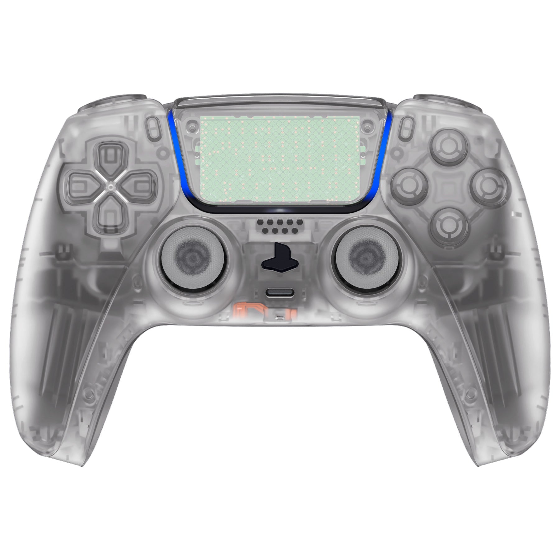 eXtremeRate Replacement Full Set Shells with Buttons Compatible with PS5 Controller BDM-030/040/050 - Glow in Dark - Green eXtremeRate