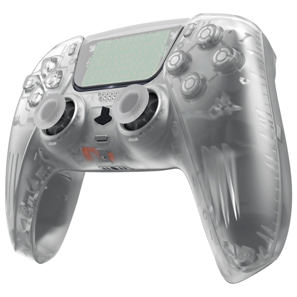 eXtremeRate Replacement Full Set Shells with Buttons Compatible with PS5 Controller BDM-030/040/050 - Glow in Dark - Green eXtremeRate